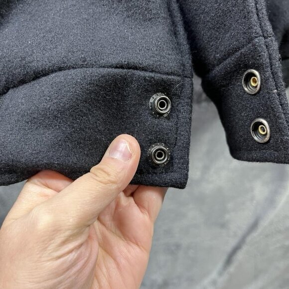 Avis Corporate Lead Program Jacket Mens Medium Black Wool Leather Varsity Bomber - Picture 12 of 16